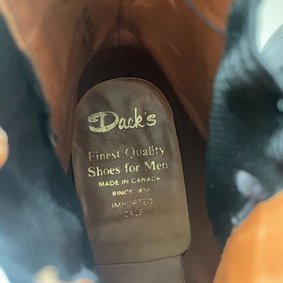 Dack's Leather Slip-on Chelsea Boots Shoes Mens 8 Black Versatile Modern Classic - Picture 10 of 11